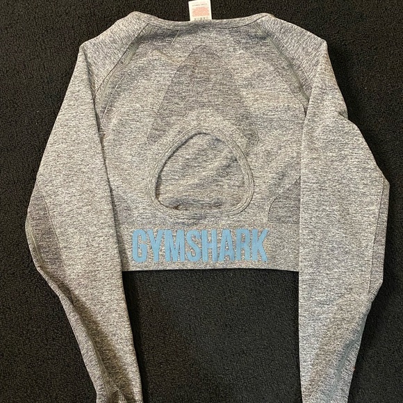 Gymshark gray long sleeve crop top - Picture 2 of 4